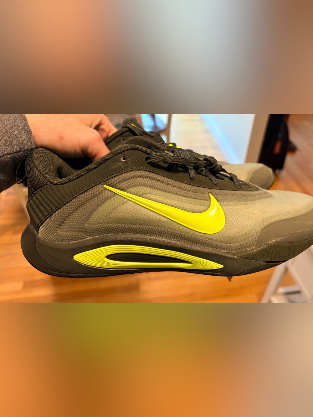Nike A’One A’ja Wilson Basketball Shoes – Size 7Y – Sequoia/Volt 🔥